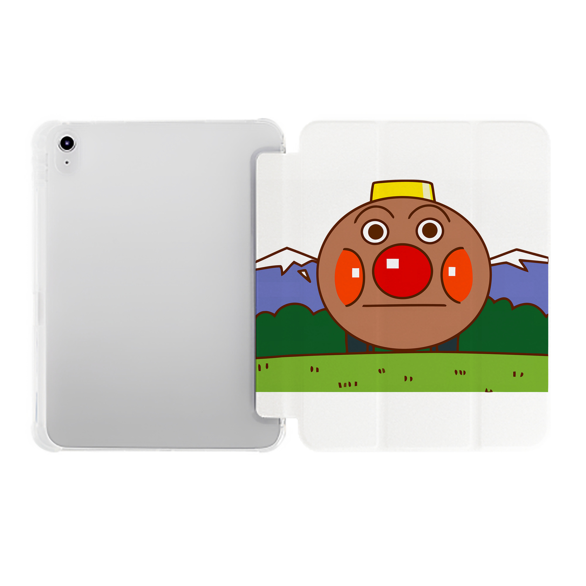 （画像用） アンパンマン Anpanman IPad ケース ペン収納付き 三つ折りスタンド PUレザー×シリコン 対応機種9.5/10.5/10.9インチ